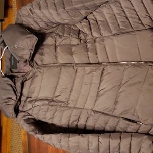 Marc New York collar down brown jacket